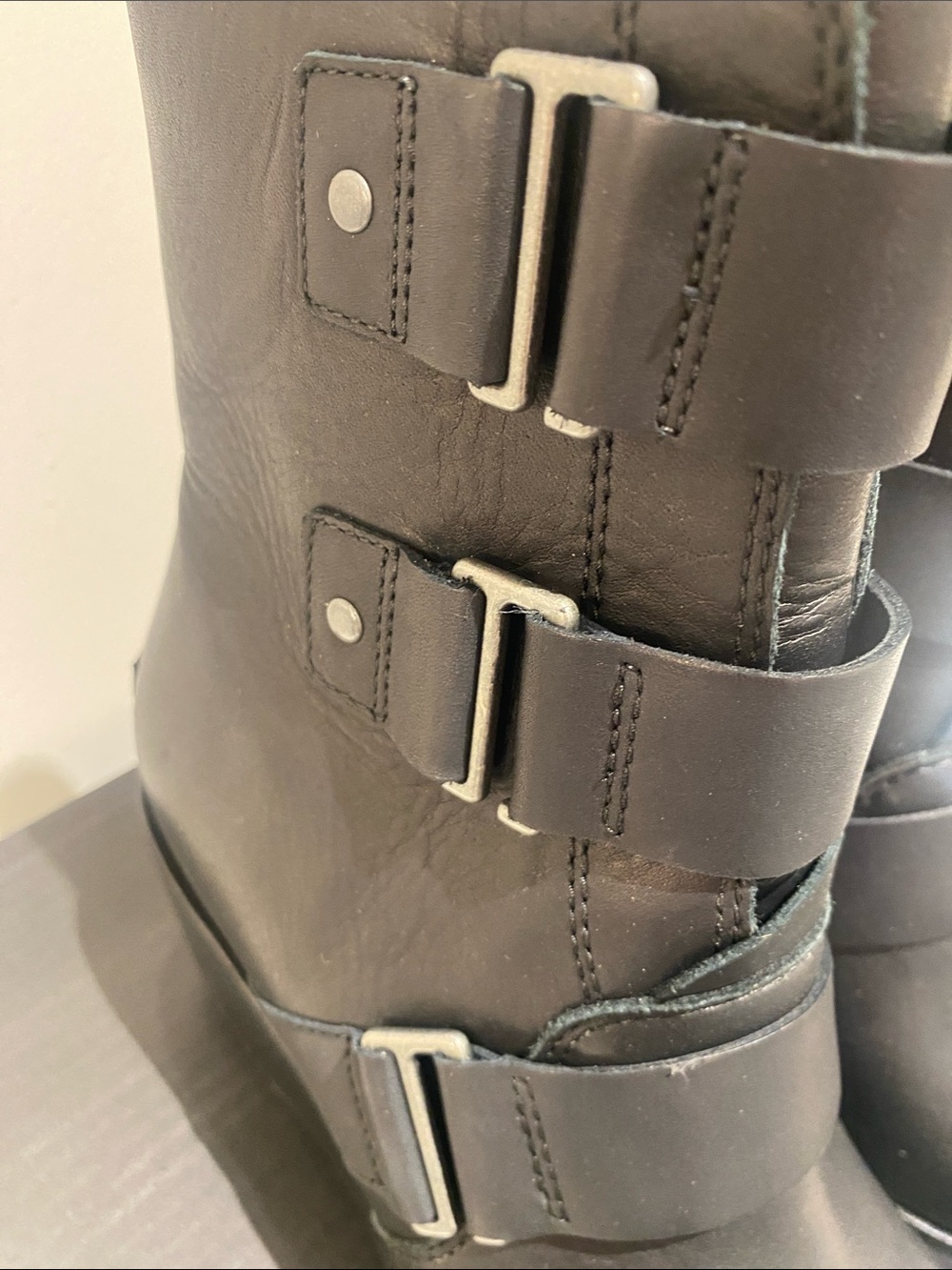 NIB Sorel After Hours Black Boots Wedge Ankle Boots Size 8 - Picture 9 of 12